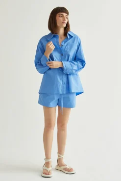 Kaia Cotton Oversized Shirt Set