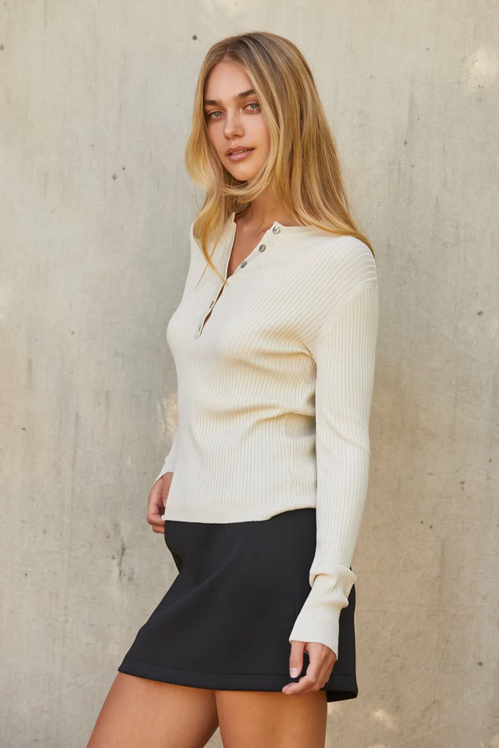 Kaylee Henley Knit Top