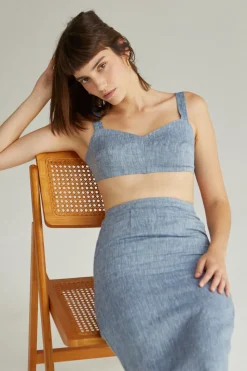 Kendall Linen Bralette