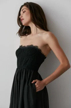 Lace Corset Midi Dress