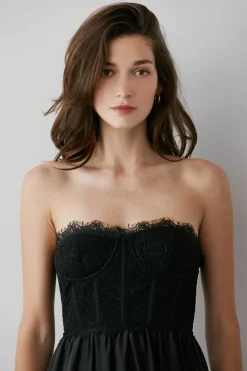 Lace Corset Midi Dress