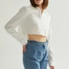 Laura Cropped Button Up Shirt