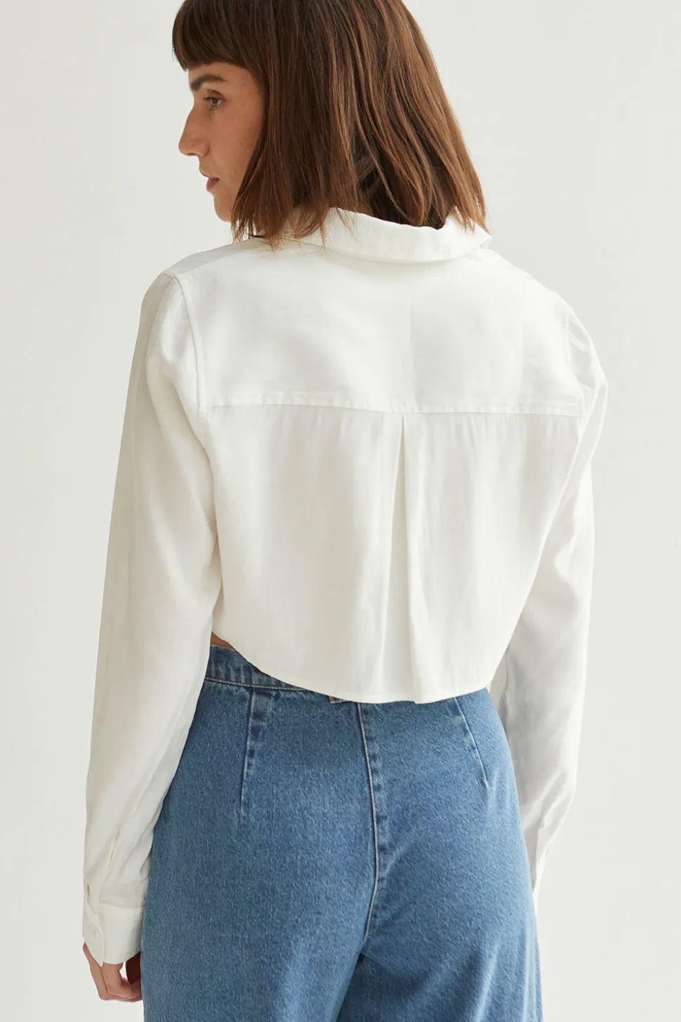 Laura Cropped Button Up Shirt