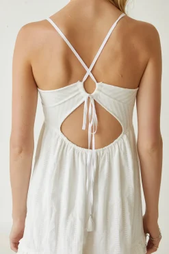 Leah Mixed-Media Midi Dress