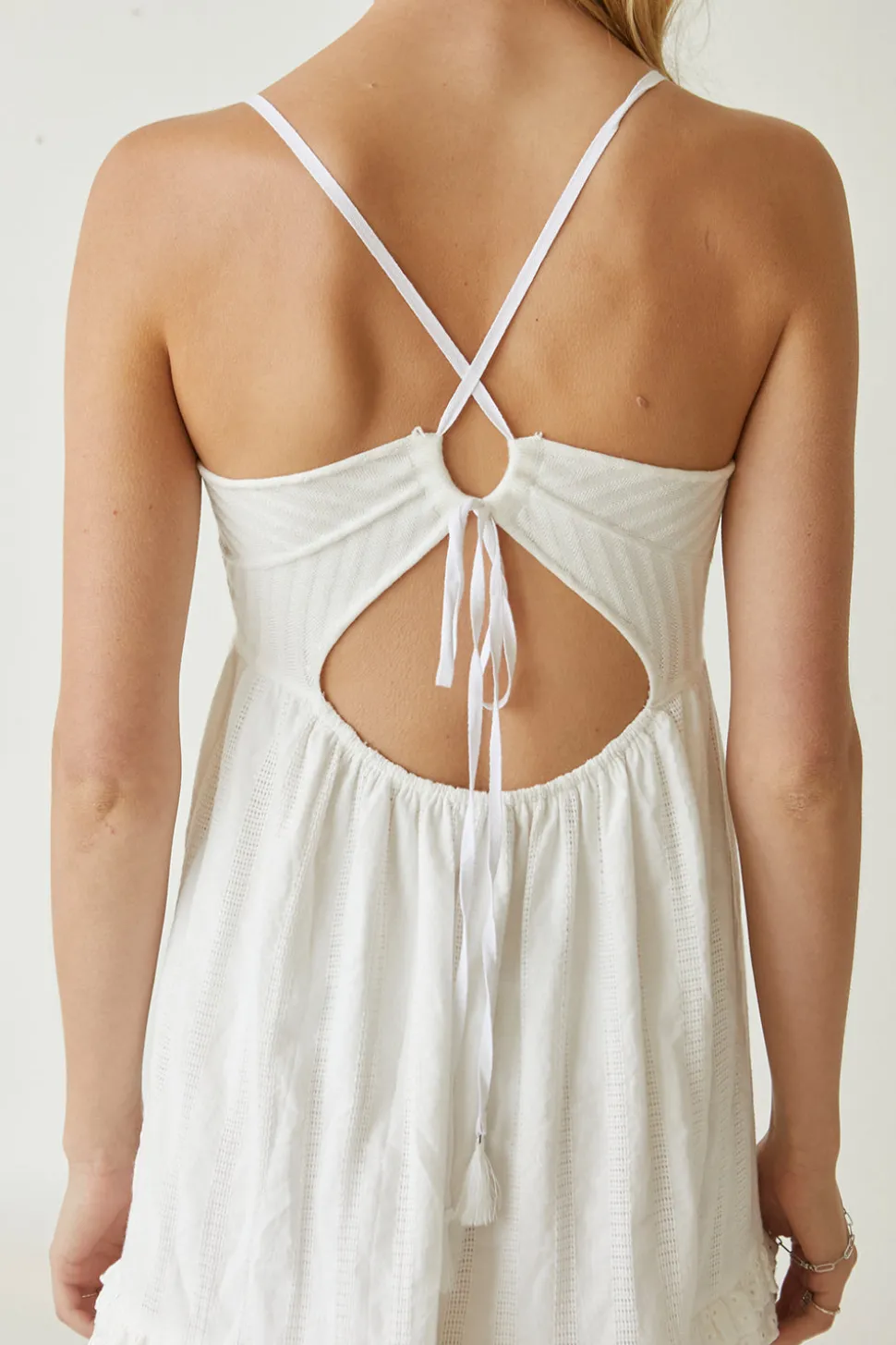 Leah Mixed-Media Midi Dress