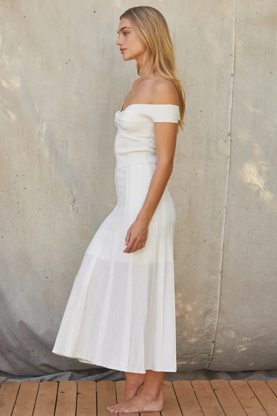 Leah Off Shoulder Knit Dress