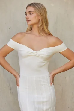 Leah Off Shoulder Knit Dress