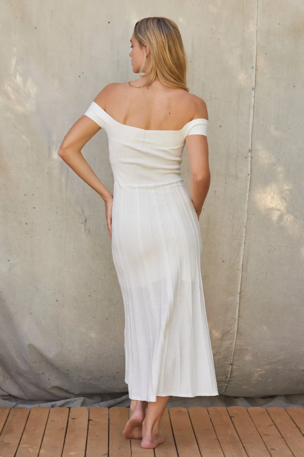 Leah Off Shoulder Knit Dress