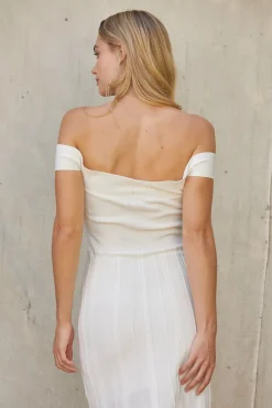 Leah Off Shoulder Knit Dress
