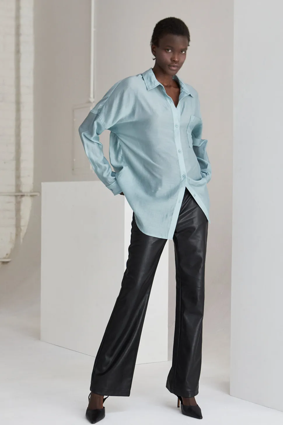 Lillian Sheer Button Up Shirt
