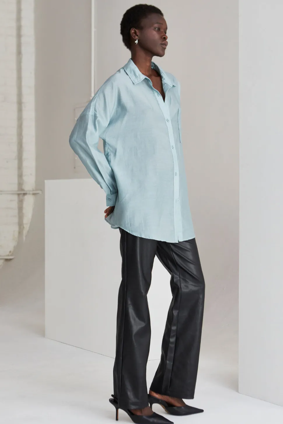 Lillian Sheer Button Up Shirt