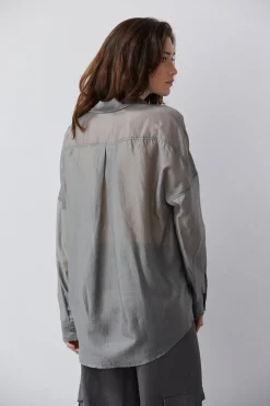 Lillian Sheer Button Up Shirt