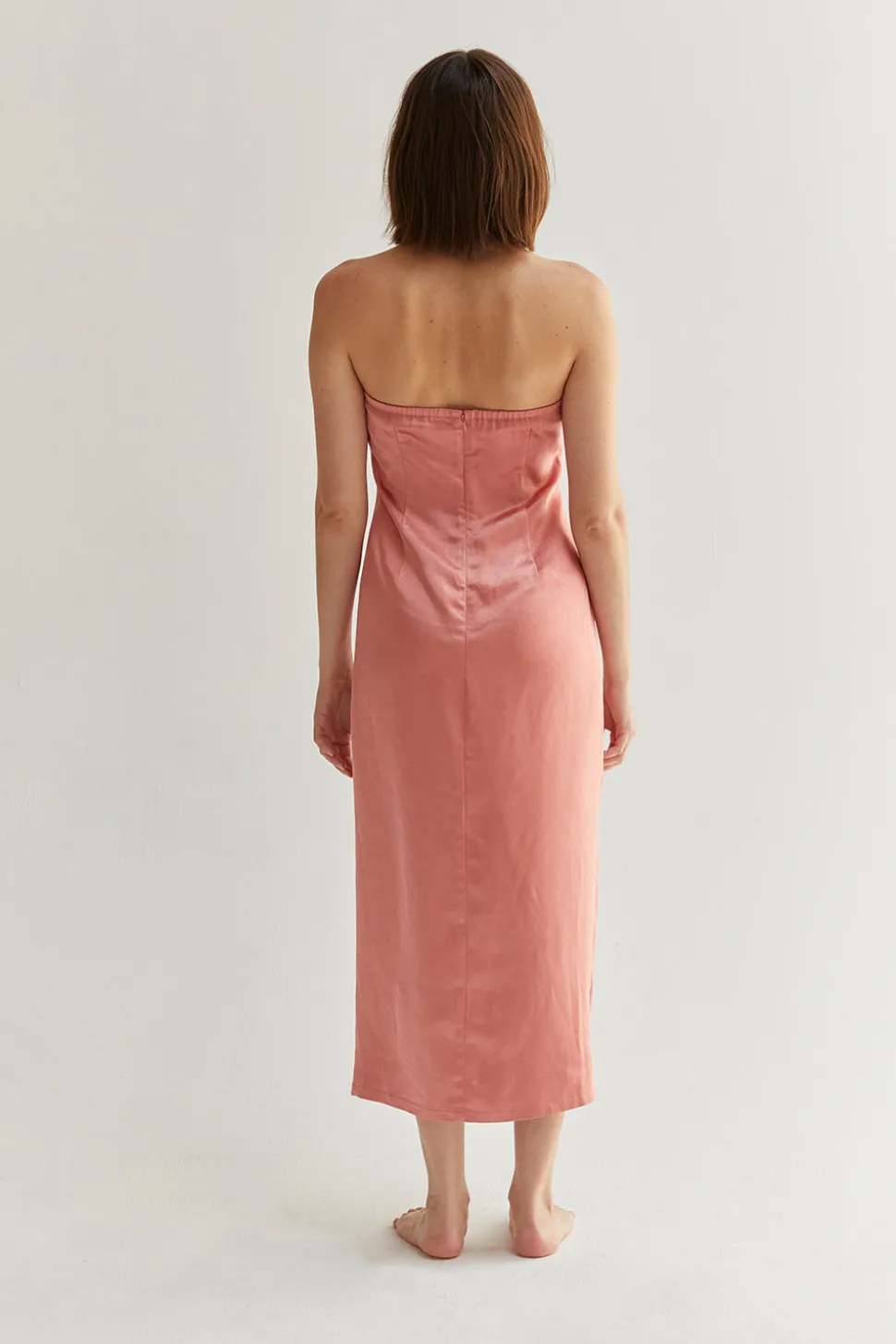 Lina Satin Midi Dress