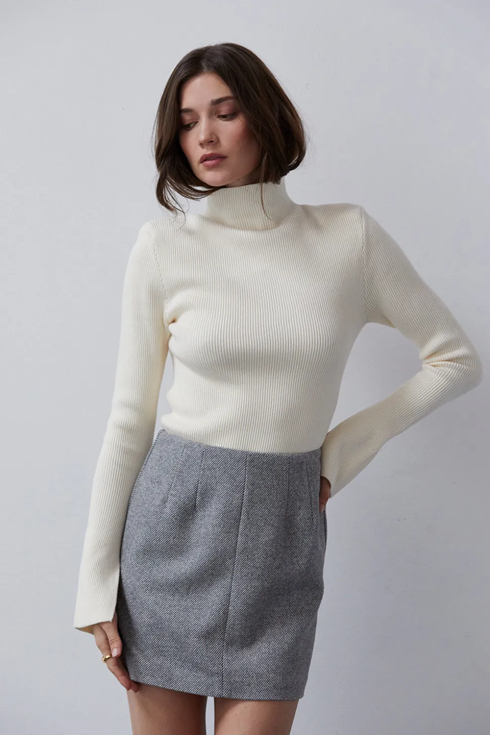 Lyla Brushed Tweed Mini Skirt