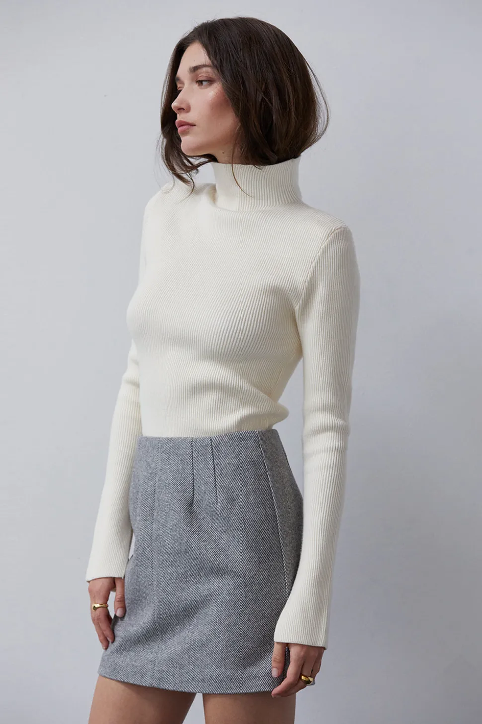 Lyla Brushed Tweed Mini Skirt
