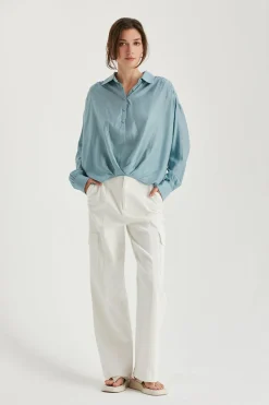 Maeve Surplice Woven Top