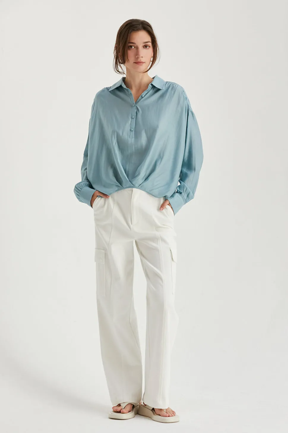 Maeve Surplice Woven Top