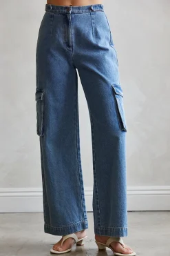 Mallory Denim Cargo Pants