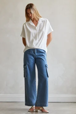 Mallory Denim Cargo Pants
