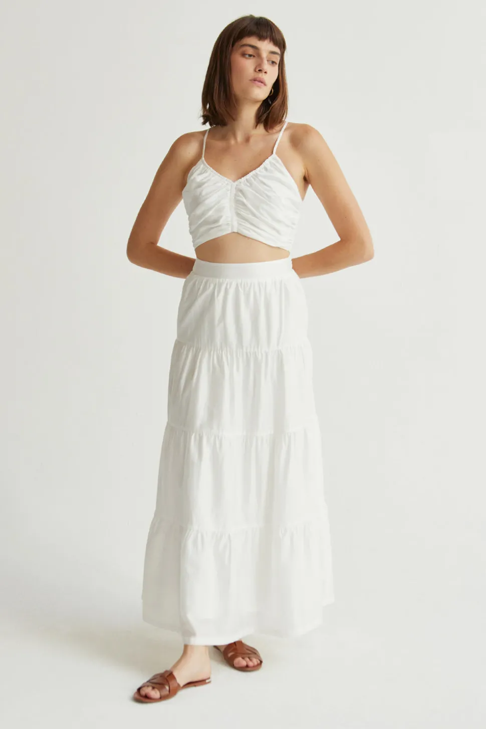 Manny Shirred Crop Top