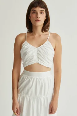 Manny Shirred Crop Top