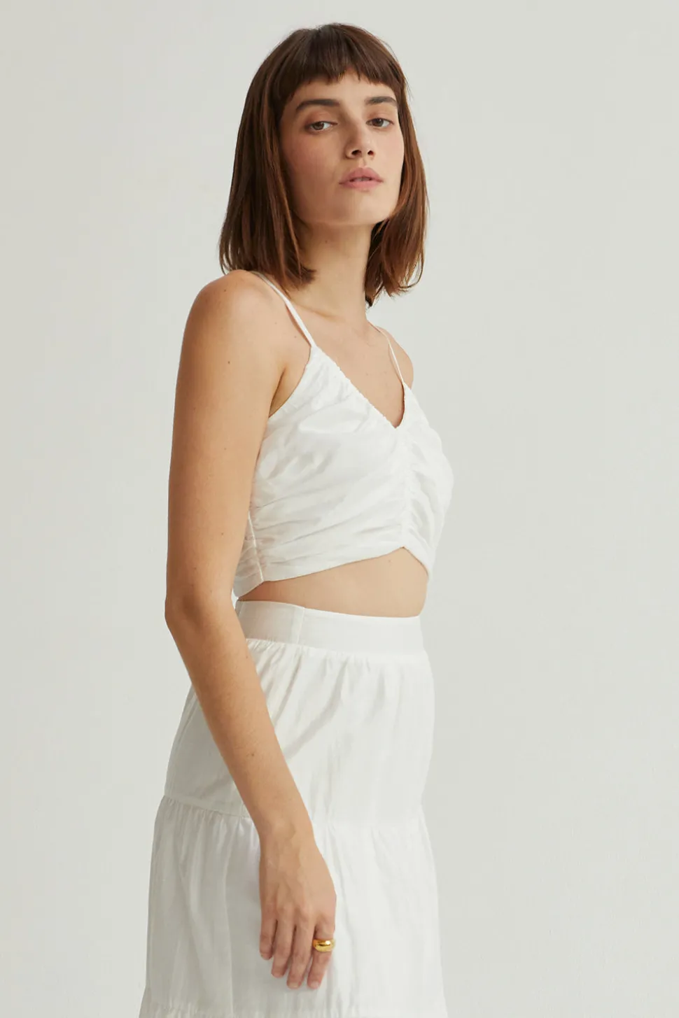 Manny Shirred Crop Top