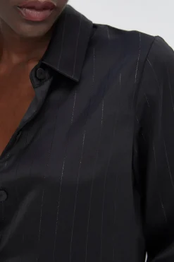 Maurice Satin Pinstripe Shirt