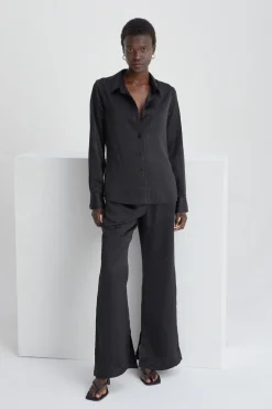 Maurice Satin Pinstripe Shirt