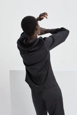 Maurice Satin Pinstripe Shirt
