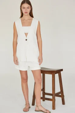 McKenna Linen Blazer Vest