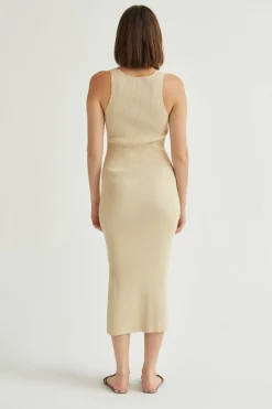 Monnie Ribbed Knit Midi Dress