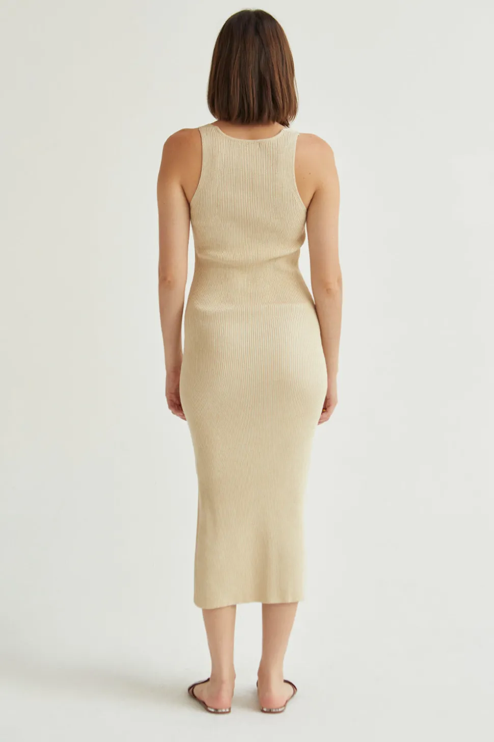 Monnie Ribbed Knit Midi Dress