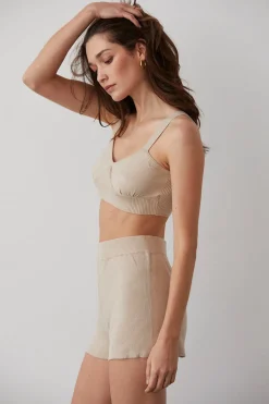 Mylie Ribbed Knit Shorts Set