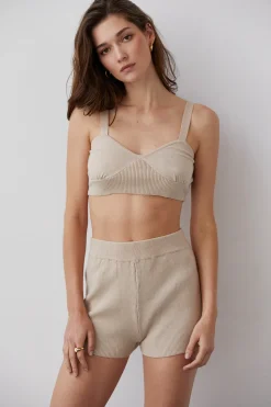 Mylie Ribbed Knit Shorts Set