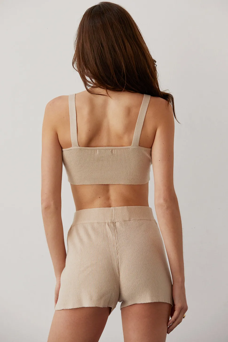 Mylie Ribbed Knit Shorts Set