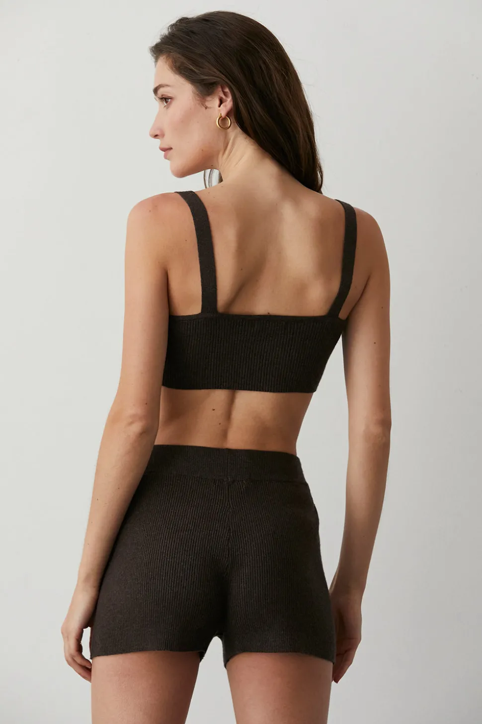 Mylie Ribbed Knit Shorts Set