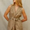 Neah Belted Sleeveless Blazer