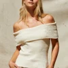 Nyla Off Shoulder Sweater Knit Top