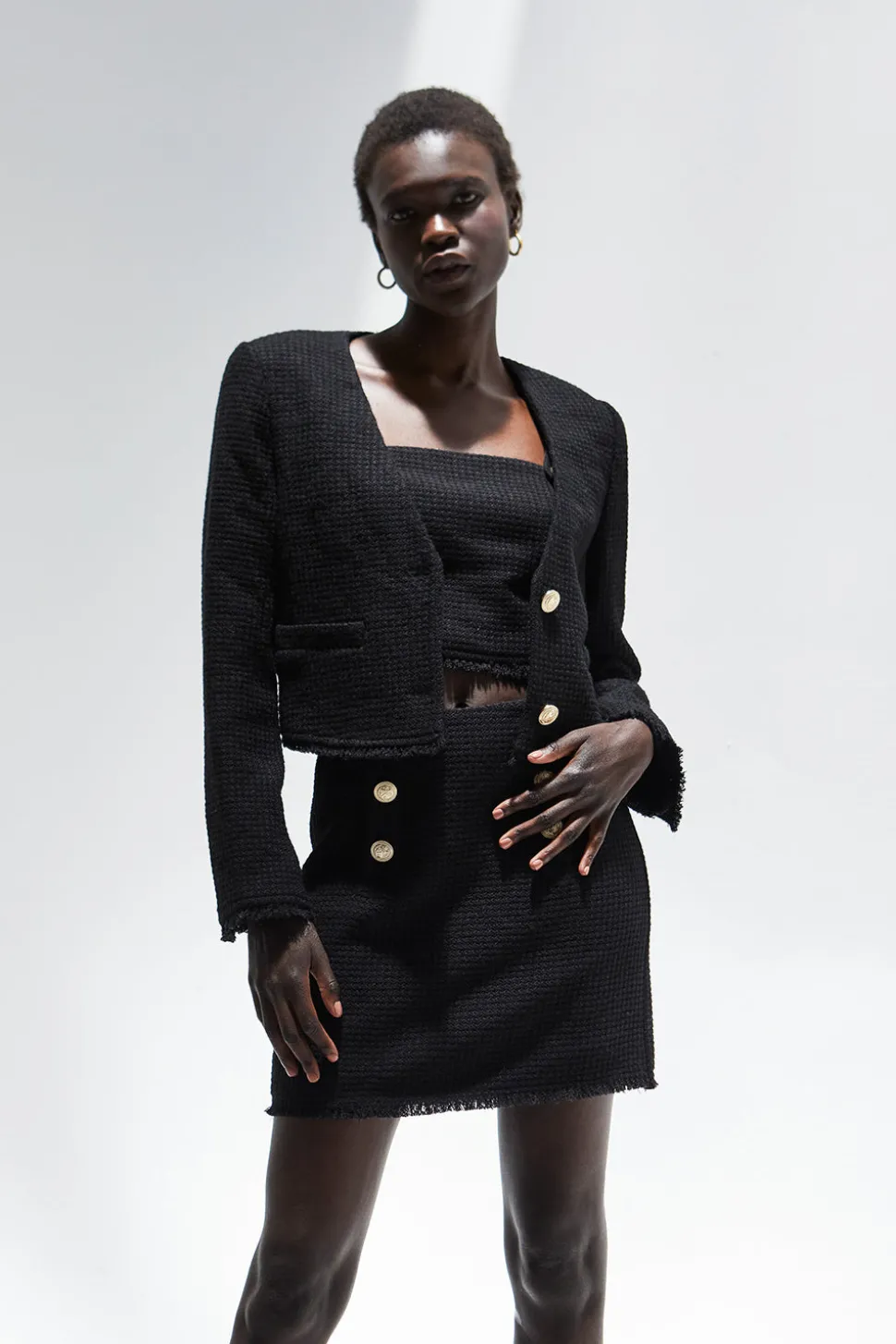 Perry Tweed Jacket Two-Piece Set