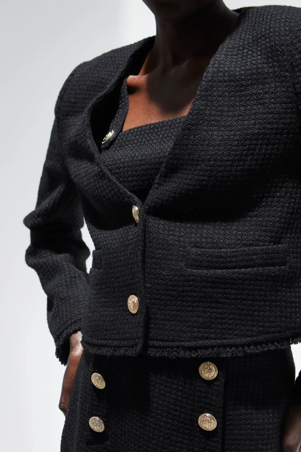 Perry Tweed Jacket Two-Piece Set