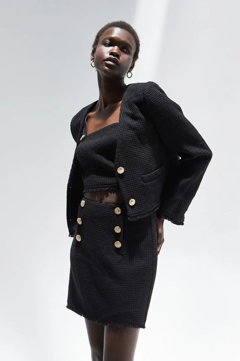 Perry Tweed Jacket Two-Piece Set