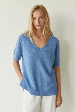 Raya Pebbled Knit Top