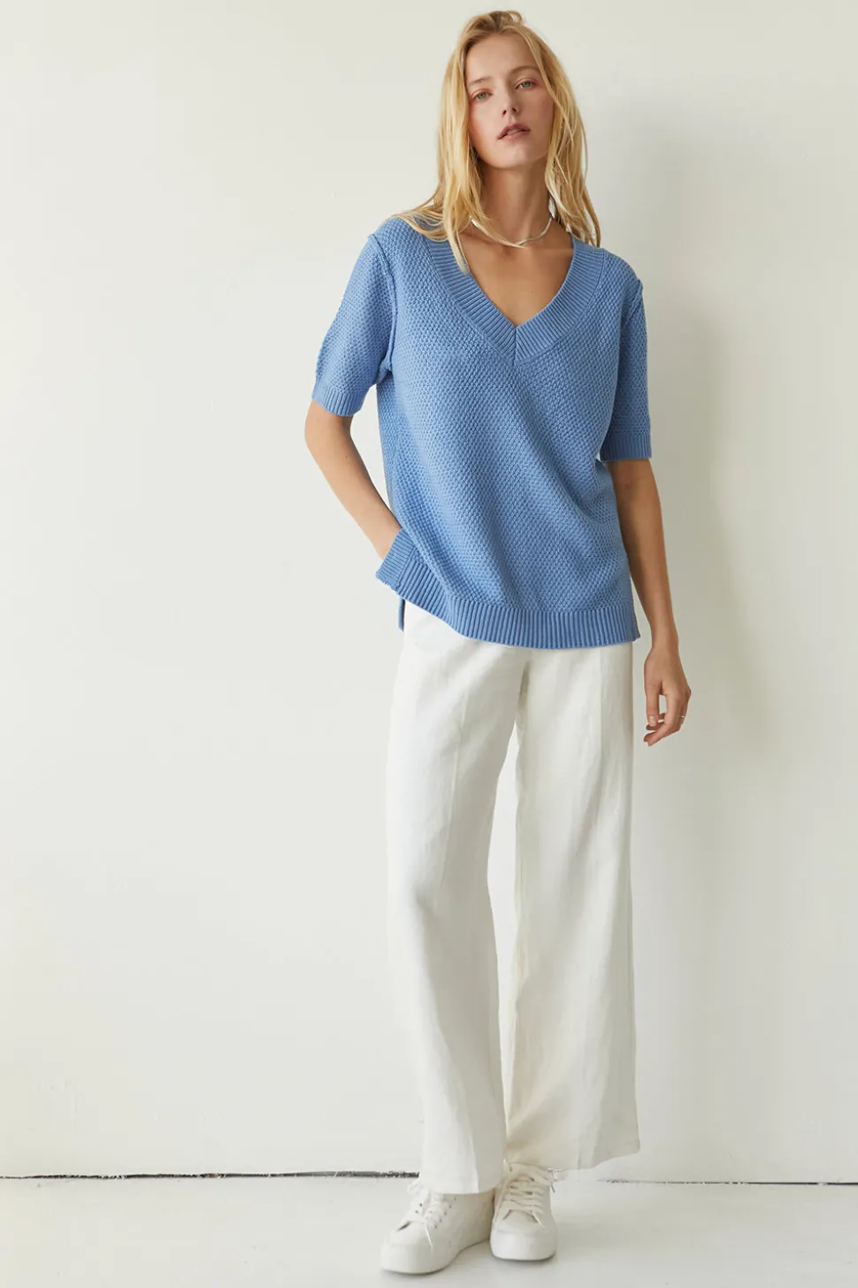 Raya Pebbled Knit Top