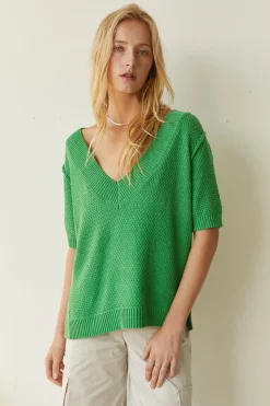 Raya Pebbled Knit Top