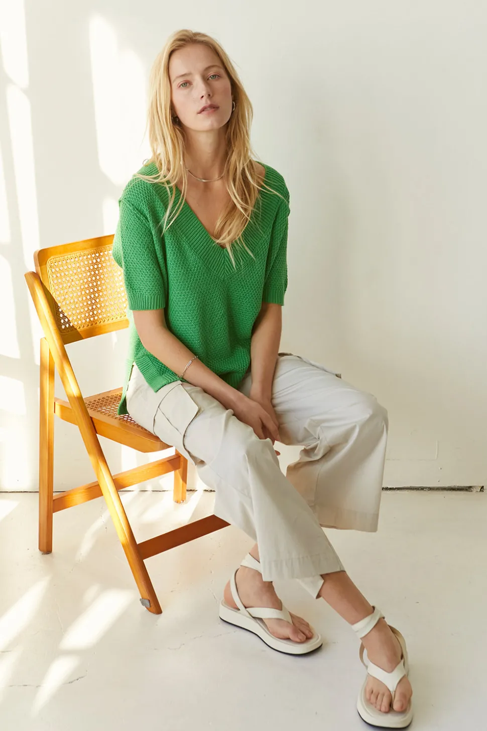 Raya Pebbled Knit Top