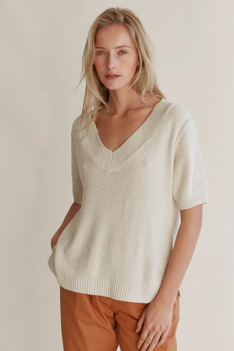 Raya Pebbled Knit Top