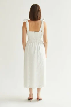 Raylene Eyelet Midi Skirt