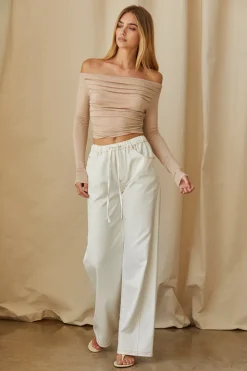 Rena White Denim Pants