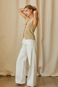 Rena White Denim Pants
