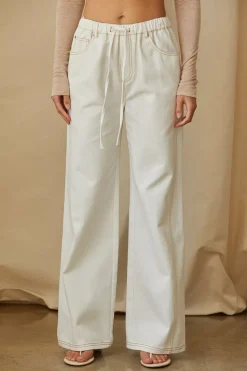 Rena White Denim Pants